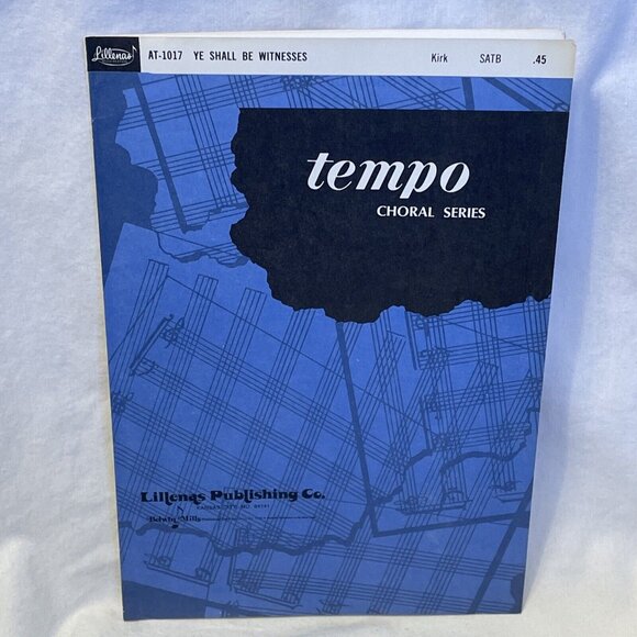 Ye Shall Be Witnesses S.A.T.B. Piano Sheet Music Kirk 1963 Lillenas Pub. AT-1017 - Picture 2 of 8